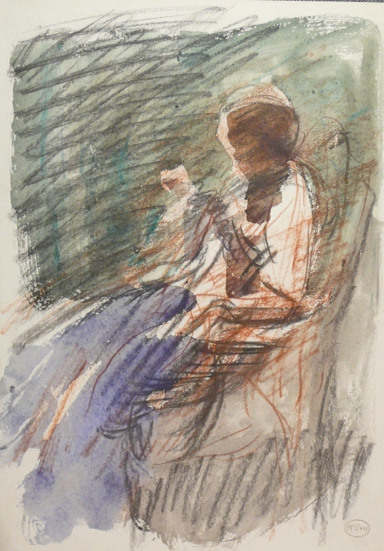 203ch seated lady sewing